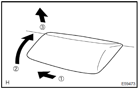 Remove center stop lamp assy (W/O rear spoiler led)