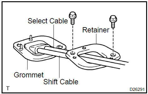 Install floor shift cable transmission control shift
