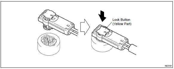 Connection of connectors for curtain shield airbag assy (tmc made), horn button assy and front passenger airbag assy