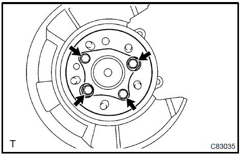 Install rear axle hub & bearing assy LH