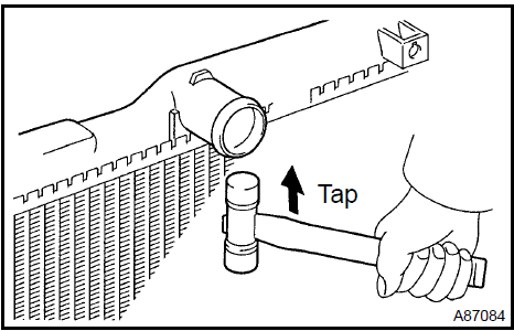  Remove radiator tank upper and tank lower