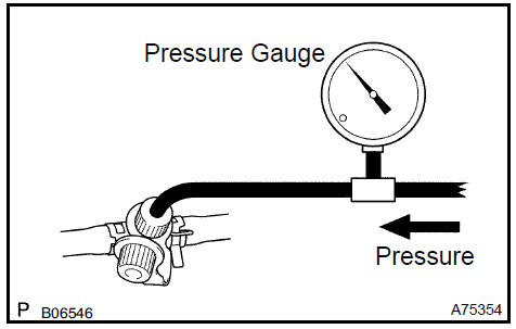 2. Check if the pressure decreases when the fuel tank