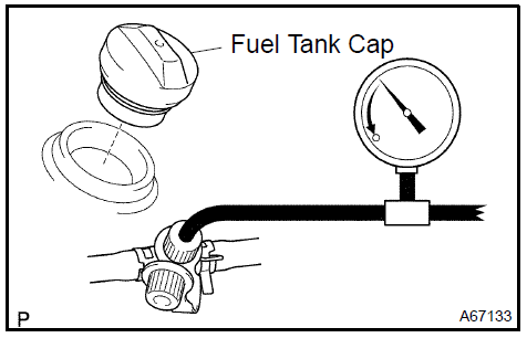 6. CHECK AIR TIGHTNESS IN FUEL TANK AND FILLER