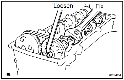 2. Uniformly loosen and remove the No. 2 camshafts