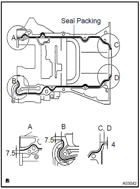 b. Place a new O−ring on the cylinder block, as shown in the