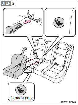 Toyota Camry Installation with LATCH system Installing child