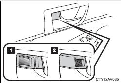 Inside lock button