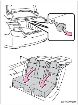 Pull the seatback lever in the