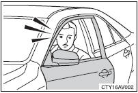 ●A person inside the vehicle opens a