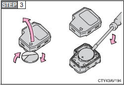 Open the case cover using a