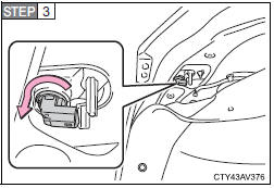 Turn the bulb base counterclockwise.