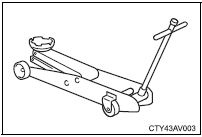 ●Lift up the vehicle using a floor jack