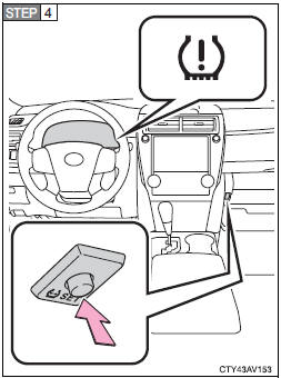 Press and hold the tire pressure