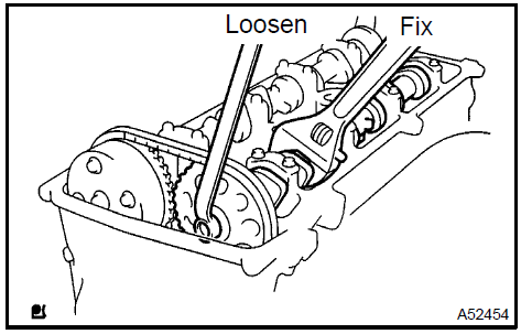 b. Uniformly loosen and remove the No. 2 camshafts 10