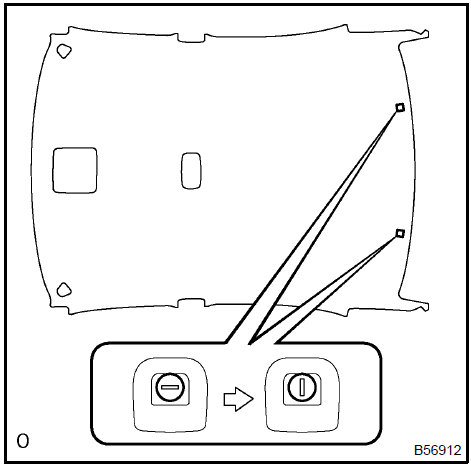 d. Remove the headlining assembly from the passengers