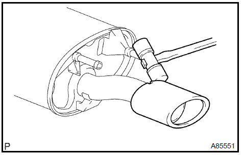 Remove tail pipe baffle