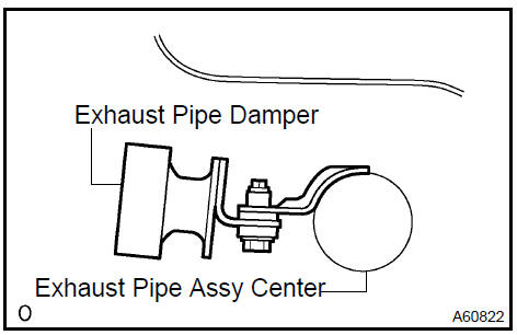 Install exhaust pipe damper (A/T)