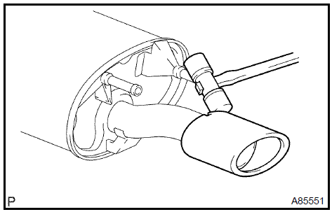 Remove tail pipe baffle