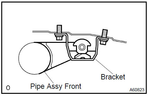  Install rear exhaust pipe No. 1 Support bracket