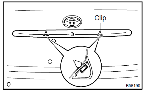 Remove luggage compartment door garnish sub-assy outside