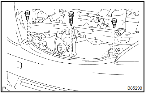 b. Turn the pin hold clip 90 as shown in the illustration and