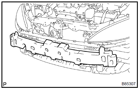 Remove front bumper energy absorber