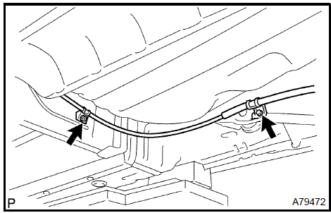 Disconnect parking brake cable assy No.2