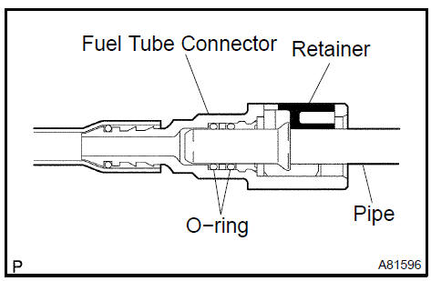 b. Disconnect the fuel tube No. 1.