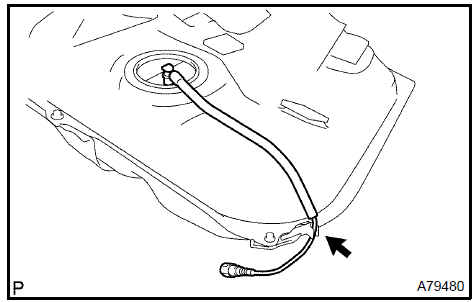 Remove fuel pump tube sub-assy