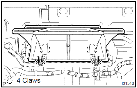 Remove defroster nozzle assy lower