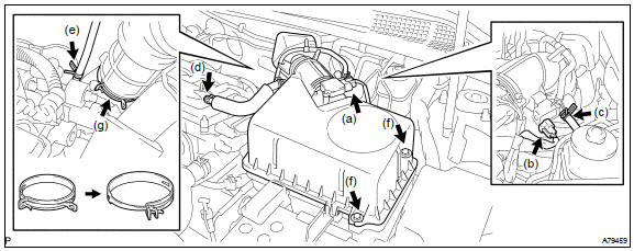 Remove air cleaner cap sub-assy