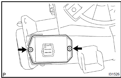 Remove blower resistor (manual air conditioning)