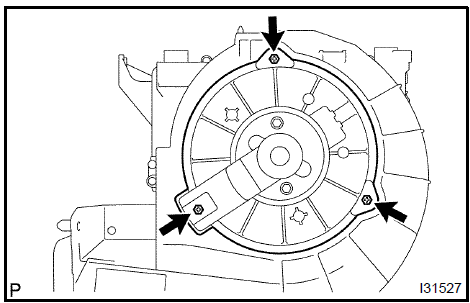 Remove blower w/fan motor sub-assy