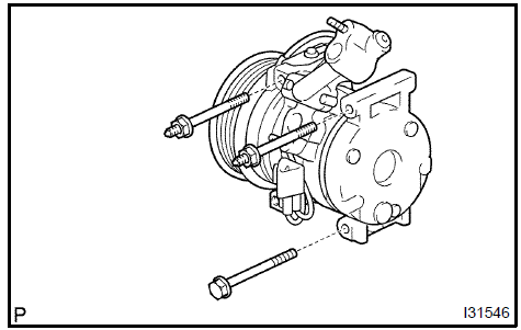 7. REMOVE COOLER COMPRESSOR BRACKET