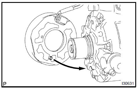 b. Using a snap ring expander, install a new snap ring with