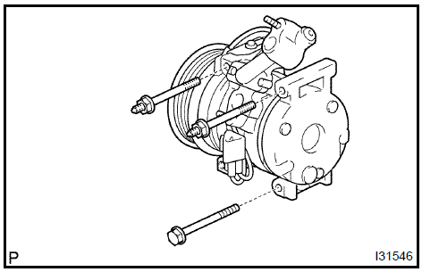 7. REMOVE COOLER COMPRESSOR BRACKET