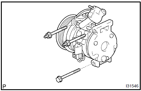 Temporarily tighten compressor and magnetic clutch