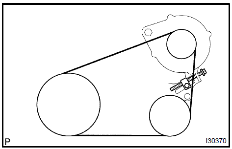 Install V (cooler compressor to crankshaft pulley) belt No.1