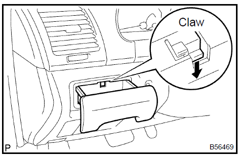 Remove instrument panel coin box sub-assy