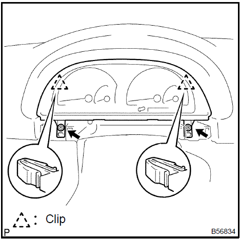 Remove combination meter assy