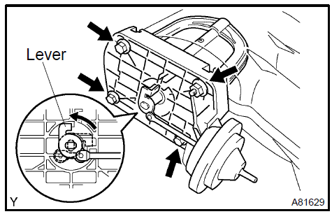 Remove intake air control valve assy No.2