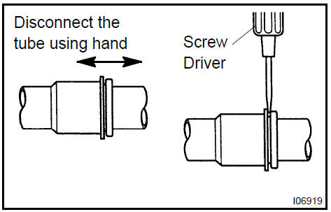 3. DISCONNECT COOLER REFRIGERANT LIQUID PIPE A