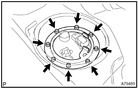 Remove fuel tank vent tube set plate