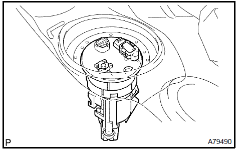 Remove fuel suction tube assy W/ pump & gage