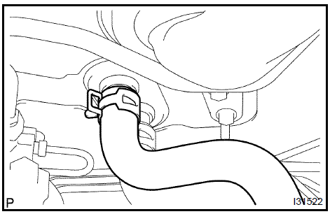 Disconnect heater outlet water hose