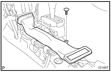 Remove console box duct No.1 (Auto air conditioning)