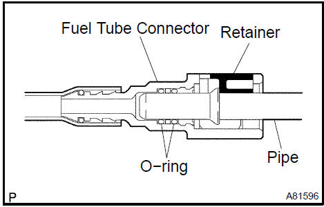 b. Disconnect the fuel tube No. 1.