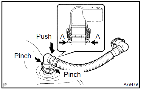 Remove fuel tank vent hose