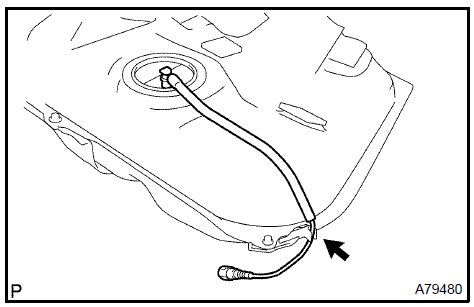 Remove fuel pump tube sub-assy