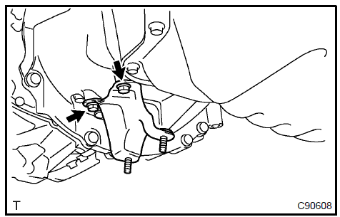 Remove exhaust pipe support bracket No.1